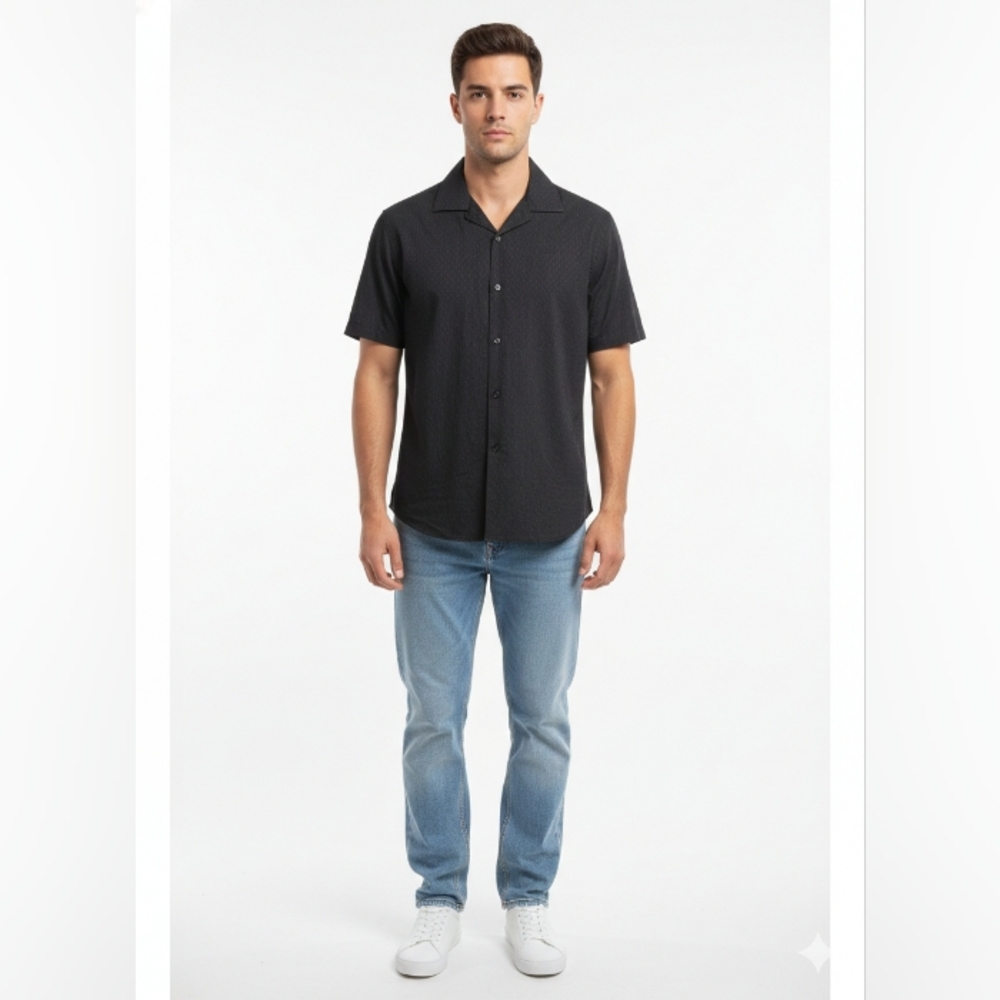 Calvin Klein Black Textured Shirt